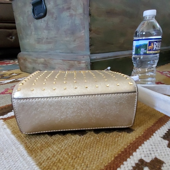 Michael Kors Mini Selma Gold Studded Crossbody bag - Picture 5 of 8